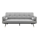 Billi 3-Seater Fabric Button Adjustable Sofa Bed Lounge - Light Grey - Light Grey