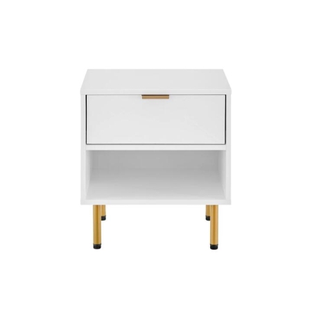Christian Bedside Nightstand Side Table - White - White