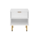 Christian Bedside Nightstand Side Table - White - White