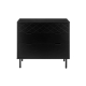 Christian Modern Chest of 3-Drawers Lowboy Storage Cabinet - Black - Black