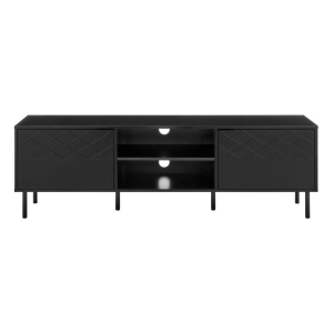 Christian Lowline Entertainment Unit TV Stand Storage Cabinet 160cm - Black - Black