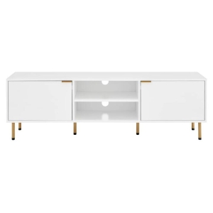 Christian Lowline Entertainment Unit TV Stand Storage Cabinet 160cm - White - White
