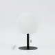 Cahaya Modern LED Mood Metal Floor Lamp Light with 18CM DC Power Round Plastic Shade - Black