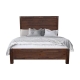 Bed Frame Queen Size in Solid Wood Veneered Acacia Bedroom Timber Slat in Chocolate