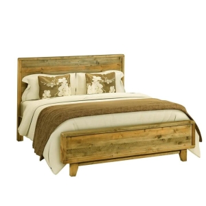 Solid Timber Bed Frame Queen Size Rustic Timber Texture