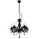 Bowie Elegant 5 Lights Acrylic Hanging Chandelier Lamp - Black