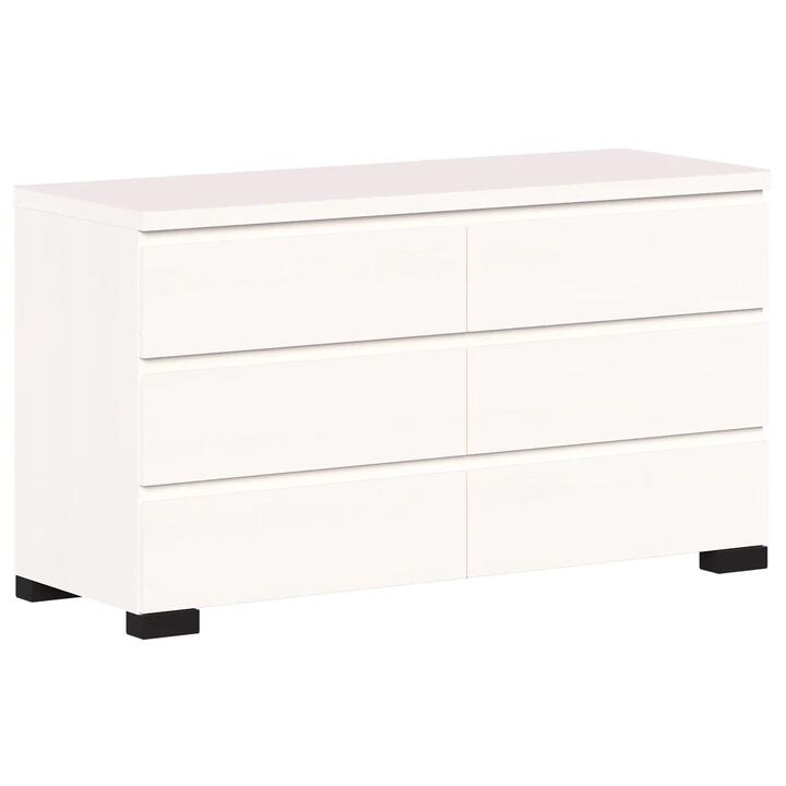 Charles Modern Wooden Chest Of 6-Drawer Dresser Storage Cabinet White