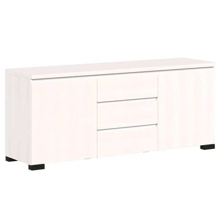 Charles Lowline Buffet Unit Sideboard Storage Cabinet W/ 2-Door 3-Drawer White