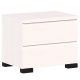 Charles Modern Wooden 2-Drawer Nightstand Bedside Table White