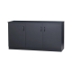 Maestro Furniture Cairo Large Wooden 3-Door Sideboard Buffet Unit Storage Cabinet Black Oak