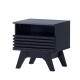 Design Square Camille Wooden Bedside Table Nightstand W/ 1-Drawer Black