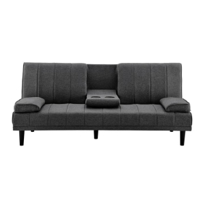 Bonita Pintuck Fabric Sofa Bed Salt & Pepper - Salt and Pepper