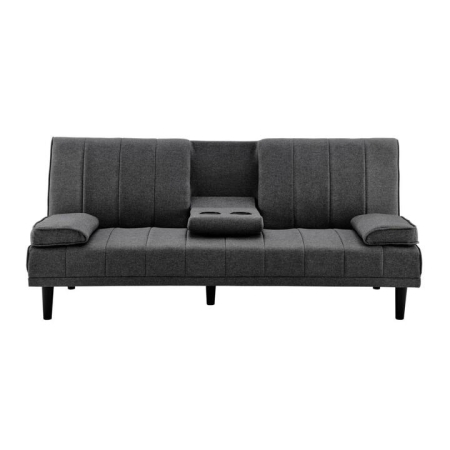 Bonita Pintuck Fabric Sofa Bed Salt & Pepper - Salt and Pepper