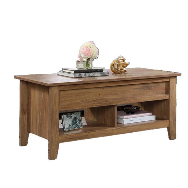 Design Square Carson Wooden Lift Top Storage Rectangular Coffee Table Sindoori Mango