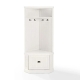 Maestro Furniture Carlo Corner Hall Tree Coat Rack Shoe cabient Distressed White