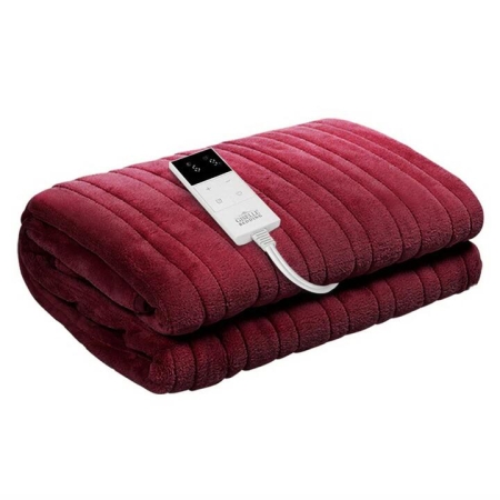 Bedding Electric Throw Blanket - Burgundy