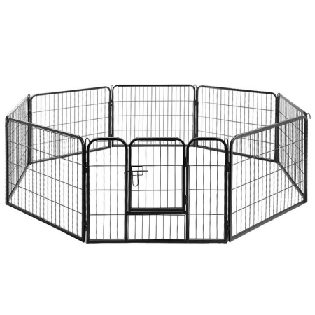 8 Panel Pet Dog Playpen Puppy Exercise Cage Enclosure Fence Play Pen 80x60cm