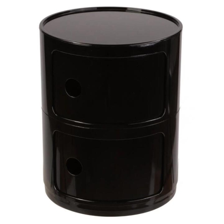 Anna Castelli Ferrieri Replica Componibili Storage Unit 2-Drawer - Black