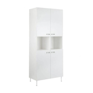 Maestro Furniture Ashley Collection 10-Cube Display Bookcase With 4-Doors - White