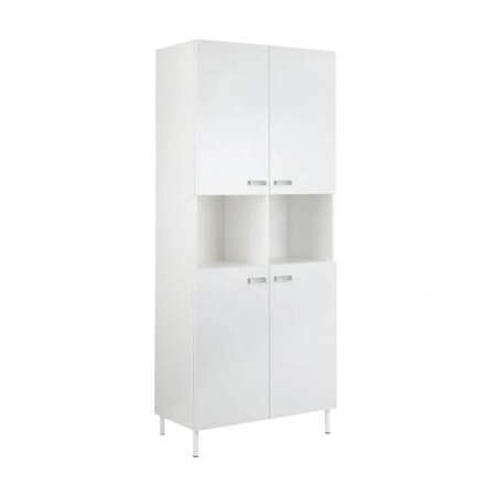 Maestro Furniture Ashley Collection 10-Cube Display Bookcase With 4-Doors - White