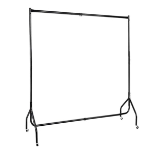 6FT Metal Garment Display Rail - Black