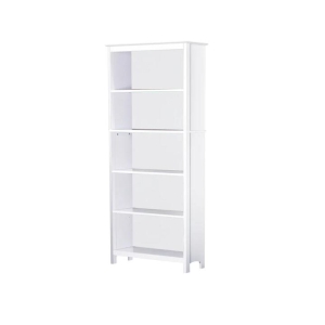 Maestro Furniture Beanca 5-Tier Bookcase Bookshelf Display Cabinet White
