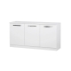 Maestro Furniture Alice Modern 3-Doors Credenza Office Storage - White