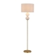 Angie Modern Fabric Shade Orbs Design Metal Floor Lamp Light Brass