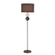 Angie Modern Fabric Shade Orbs Design Metal Floor Lamp Light Pewter