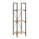 Design Square Arwen 3-Tier Small Bookcase Display Shelf Storage Unit - Oak/Black