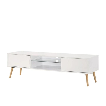 Design Square Avent TV Stand Entertainment Unit W/ 2-Drawers 160cm - White/Oak