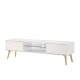 Design Square Avent TV Stand Entertainment Unit W/ 2-Drawers 160cm - White/Oak