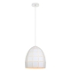 Amy Modern Pendant Lamp Light ES Matte White Tiled Ellipse