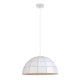 Amy Modern Pendant Lamp Light ES Matte White Tiled Dome