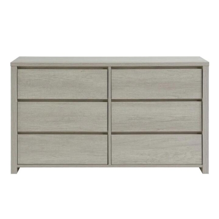 Alta Wooden Chest of 6-Drawers Dresser Storage Cabinet - Dusky Oak