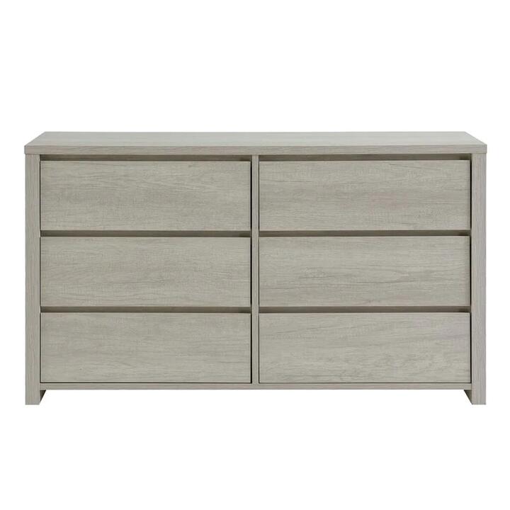 Alta Wooden Chest of 6-Drawers Dresser Storage Cabinet - Dusky Oak