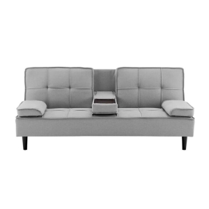 Apline 3-Seater Modern Facbric Sofa Bed - Light Grey - Light Grey