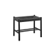 Amber Wooden Kitchen Dining Bench Chair Stool Rattan Seat Small - Black - Black / Small
