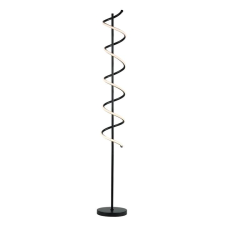 Angelina Modern Curved Spiral LED Floor Reading Lamp Light - Black