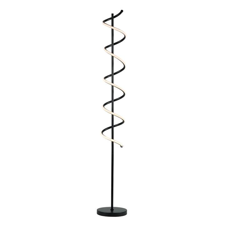 Angelina Modern Curved Spiral LED Floor Reading Lamp Light - Black
