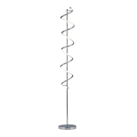 Angelina Modern Curved Spiral LED Floor Reading Lamp Light - Chrome