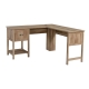 Maestro Furniture Axel L-Shaped Corner Computer Study Home Office Desk - Rustic Oak