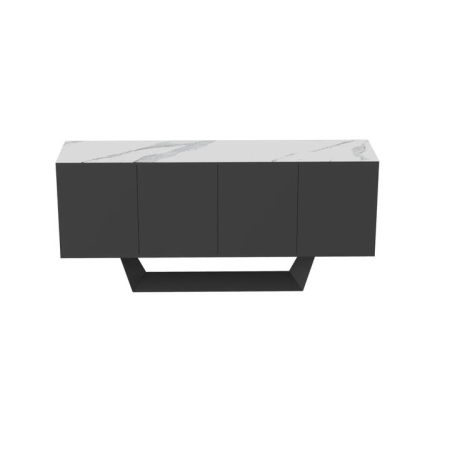 Raimon Furniture Arianna Modern Sideboard Buffet Unit Storage Cabinet Ceramic - Marmo / Black