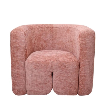 Raimon Furniture Alaina Textured Fabric Occasional Lounge Armchair Chair Accent Blush