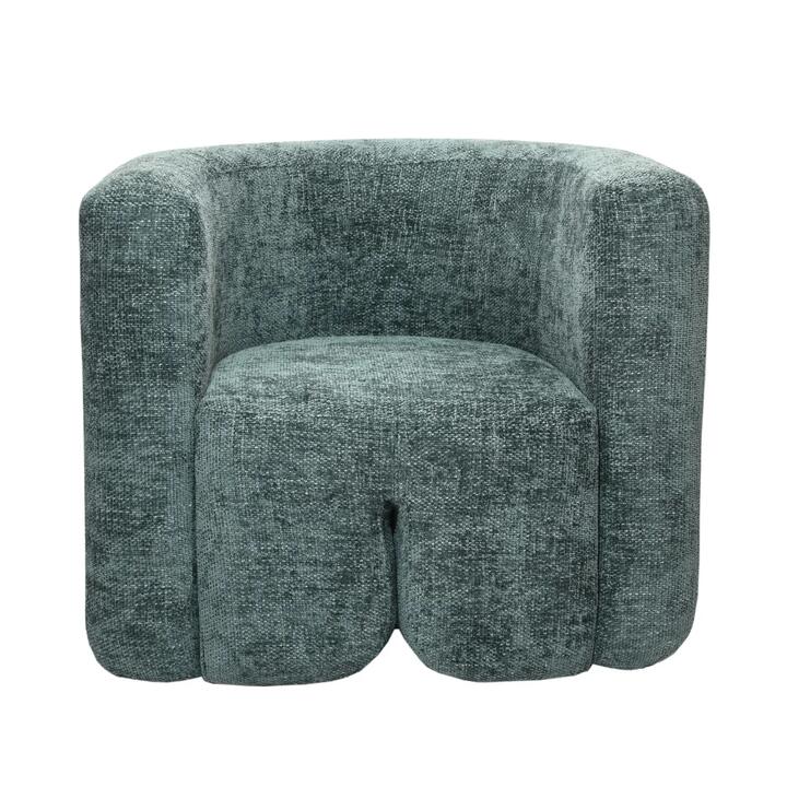 Raimon Furniture Alaina Textured Fabric Occasional Lounge Armchair Chair Accent Teal