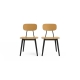 Aldridge Set of 2 Dining Chairs Natural Oak Wood