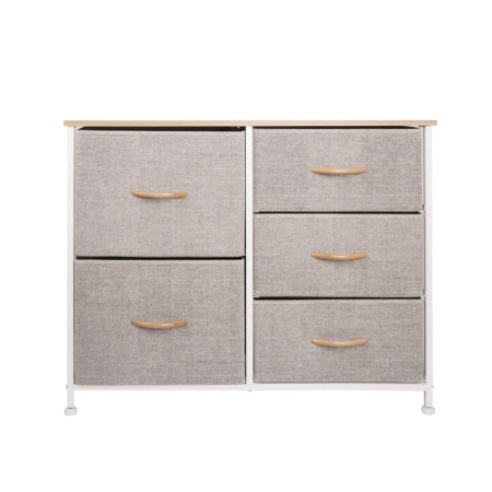 5-Tier Chest Of Drawer Storage Cabinet - Beige