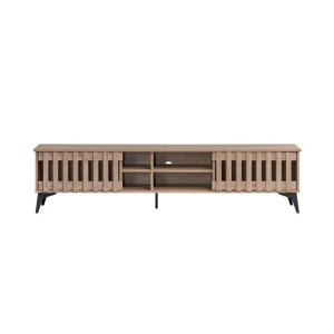 Design Square Aidan Wooden Lowline Entertainment Unit TV Stand 180cm 2-Doors Oak