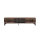 Design Square Aidan Wooden Lowline Entertainment Unit TV Stand 180cm 2-Doors Walnut