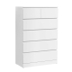6 Chest of Drawers - PEPE White